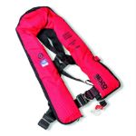 Besto automatisch opblaasbaar reddingsvest met harnas (dubbelkamers/asymm)275/300N, rood - MED/SOLAS